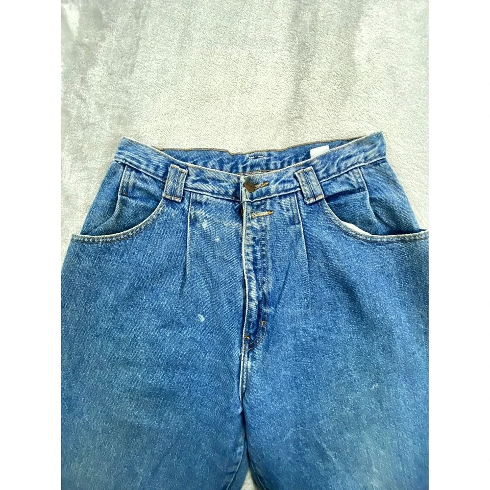 Vintage Lee Jeans‎ Women 14 Blue Made in USA Pleated High Waist Mom Cottagecore